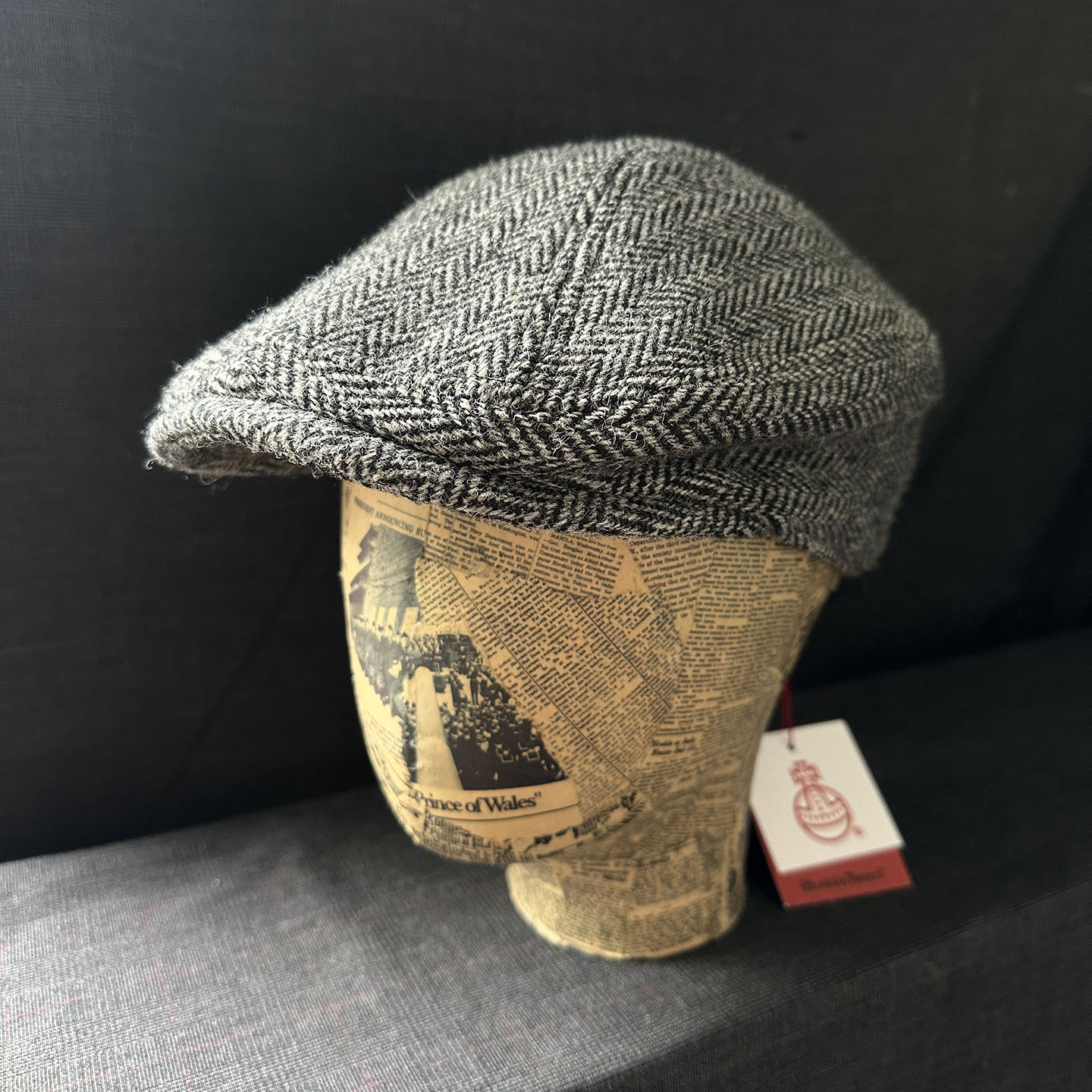 100%纯羊毛粗花呢harris tweed冬保暖复古绅士男士鸭舌帽子开普帽