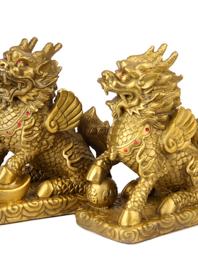 摆件麒麟瑞兽工艺品中式
