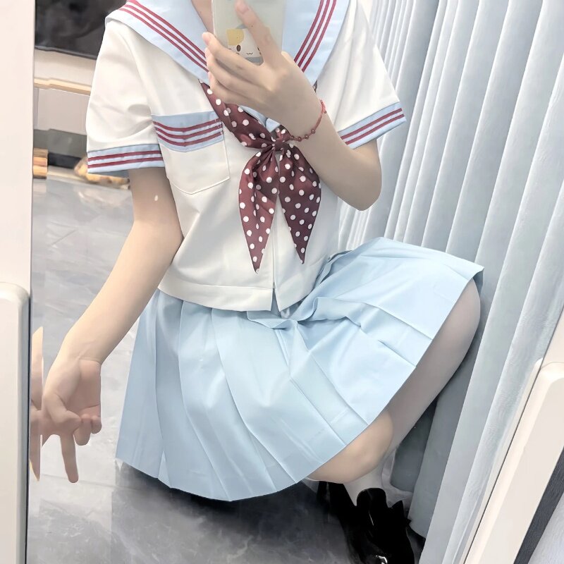 原创jk制服正版基础款动漫水手服校服学院风不良女学生班服套装裙