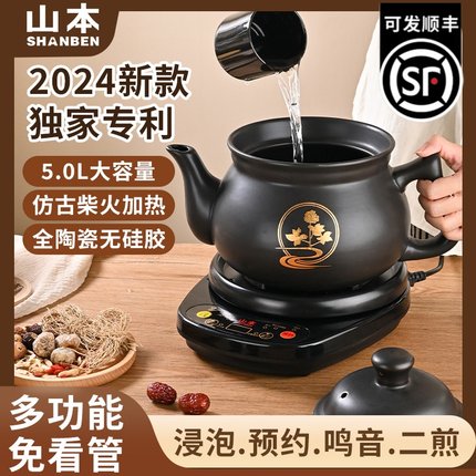 分体式中药电煎壶中医熬药罐砂锅炖药煲家用煲药煎药壶全自动熬药