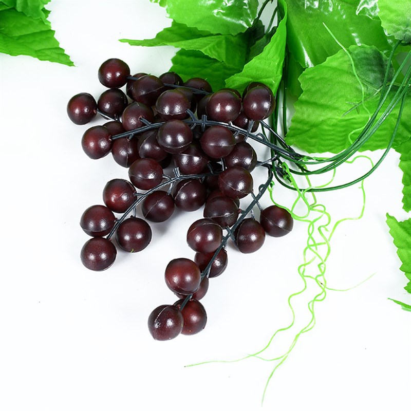 仿真水果藤条 塑料葡萄壁挂 葡萄花藤 空调管装饰道具