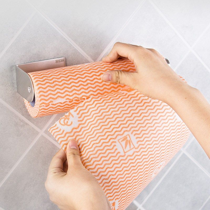 纸巾架304不锈钢圆管厨房用纸架子免打孔壁挂卷纸架【可代发货】