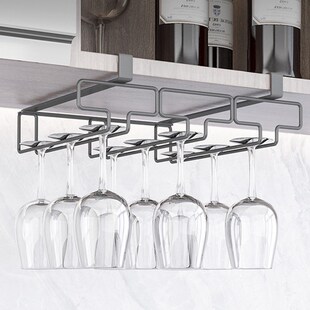 免打孔创意红酒杯架家用葡萄酒杯酒柜悬挂架橱柜高脚杯收纳倒挂架