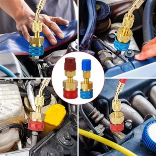 R1234yf快速接头全铜汽车加氟高低压接头空调厂家充气嘴配件