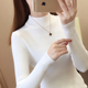 纯色半高领毛衣百搭短款 女春秋新款 长袖 针织衫 紧身 薄款 修身 打底衫