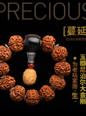 孤品爆肉尼泊尔菩提子手串大金刚