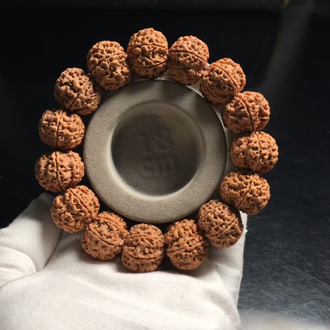 一物一拍精选尼泊尔6瓣19mm大金刚菩提爆肉蜂窝矮桩手串佛珠文玩