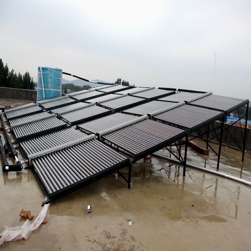 厂家直供紫金管太阳能工程联箱学校宾馆洗浴大型热水集热器模块
