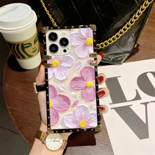 时尚 方形iPhone16手机壳轻奢风苹果15promax网红全包防摔14plus个性 创意13高级感小众12硅胶潮牌11保护套新款