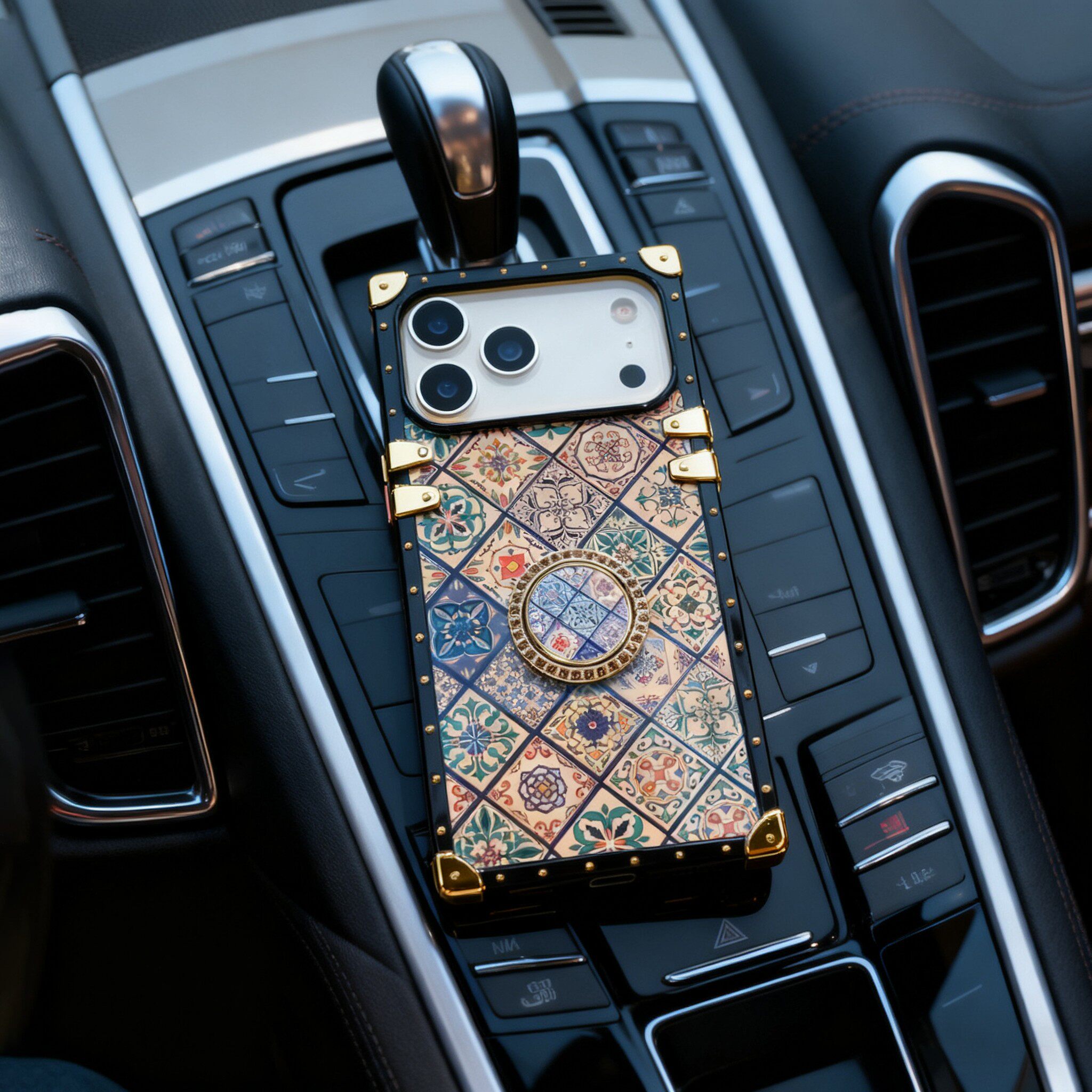 民族风潮牌iPhone17promax手机壳轻奢风苹果16指环支架个性15plus创意时尚14全包防摔硅胶13高级感方形保护套