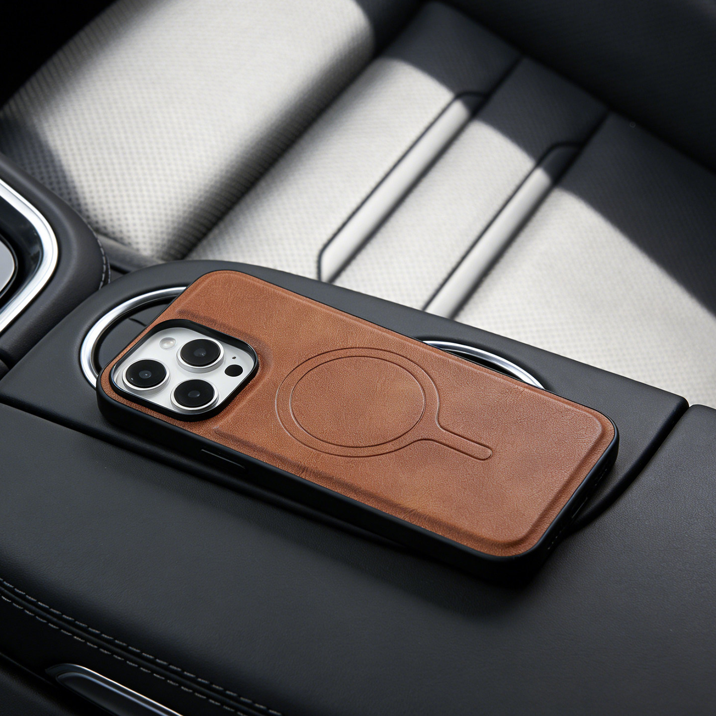 皮质商务iPhone17手机壳轻奢磁吸苹果16promax简约潮牌适用15plus网红防摔皮套14创意网红高级感13新款保护套