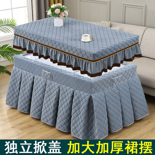 烤火桌子罩套长方形冬季加绒加厚