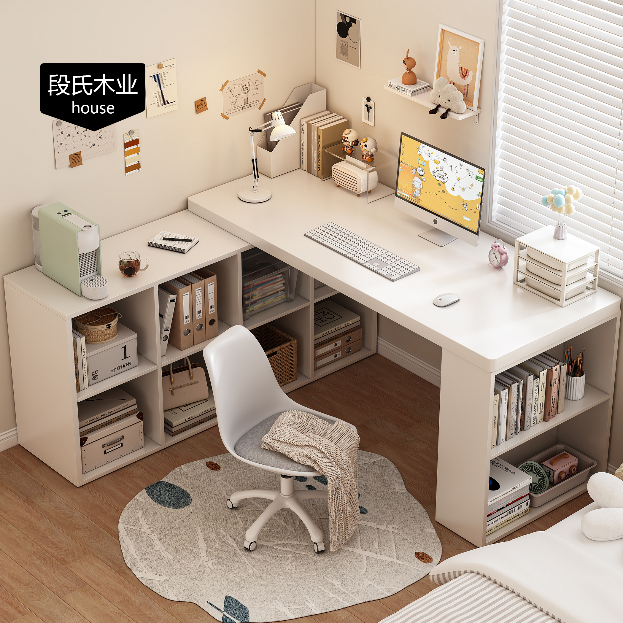 3CM加厚实木桌面整体实木材质