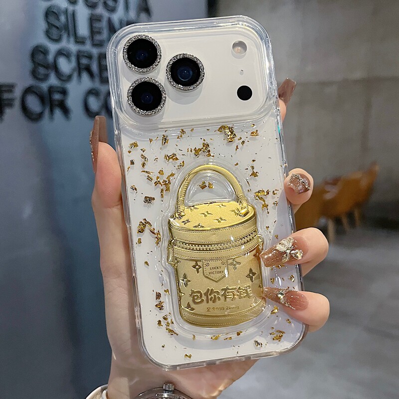 适用苹果系列iPhone 17新款手机壳13promax15promax高级感创意福袋14promax16promax半包大孔透气ins风保护套