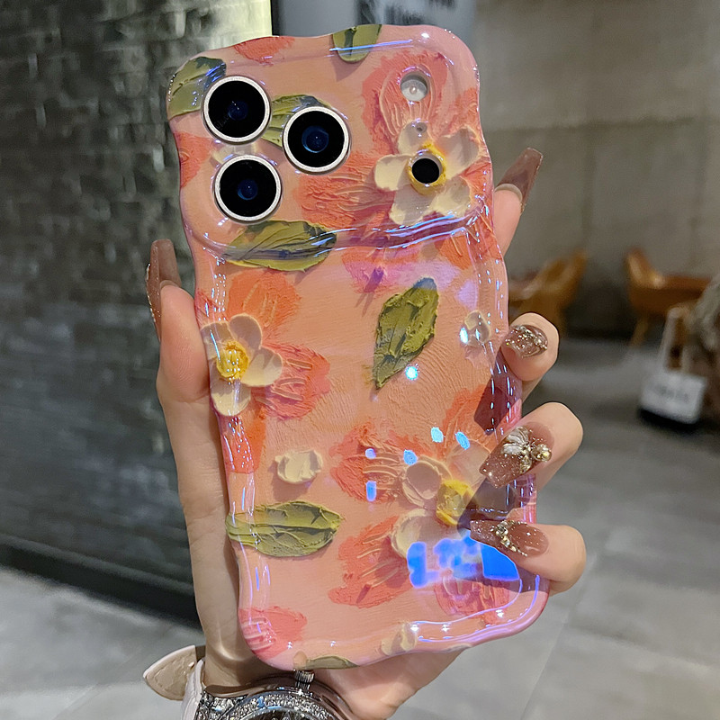 适用苹果系列iPhone17新款手机壳15pro14promax时尚春日桃桃13pro16promax精孔透气扭扭边防摔网红女款保护套
