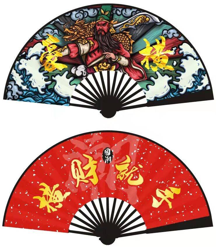 10인치 새로운 국가 트렌드 컬러풀 실크 부채