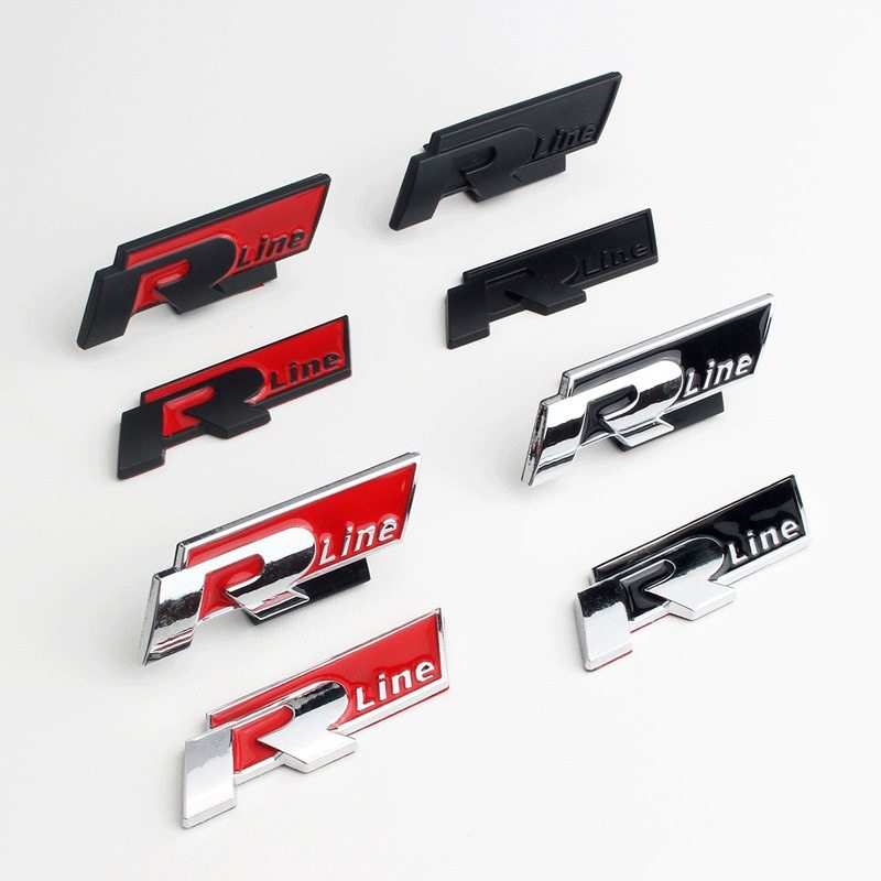 RLine车身贴标中网标大众