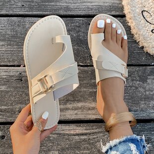 women flat size 女鞋 sandals 平跟凉拖鞋 beach 大码 slippers