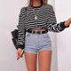 Long Crop Autumn Sleeve Women Top Fashion Shirts Casual