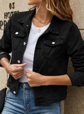 Fashion jeans Jacket women coat leisure denim tops overcoat