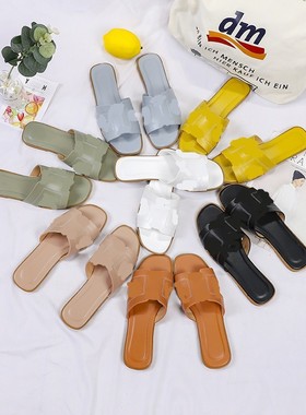 beach Slippers women fashion wear flat sandals lady 沙滩拖鞋