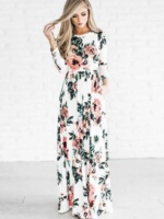 Bohemia Maxi Dresses Women Printed Flowers Long Girl Dress skirt