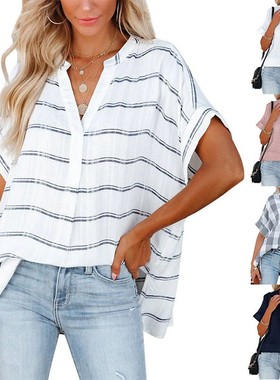 summer women blouse casual Europe chiffon ladies tops夏衬衣