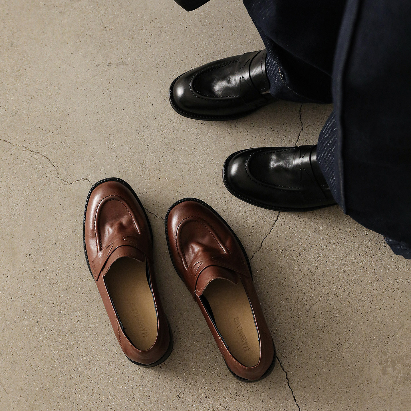 黑夫人手工高端真皮乐福鞋女粗低跟一脚蹬小皮鞋百搭舒适软底单鞋,女鞋,深口单鞋,淘宝优惠券,粉丝福利购,淘宝优惠卷