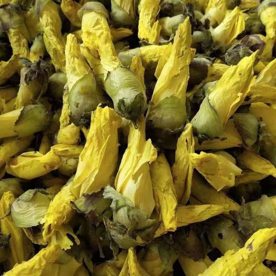 黄秋葵花茶天然特级黄蜀葵花散装食用金花葵花茶无硫京兰葵花蕾茶