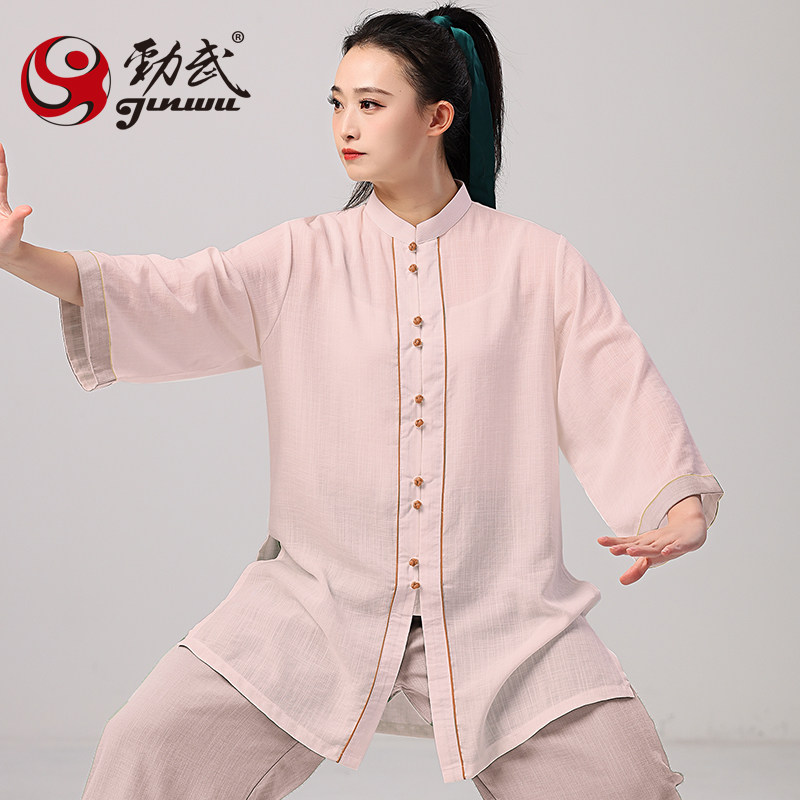 劲武太极服男新款飘逸比赛武术服女表演服装太极拳练功服春季薄款图片