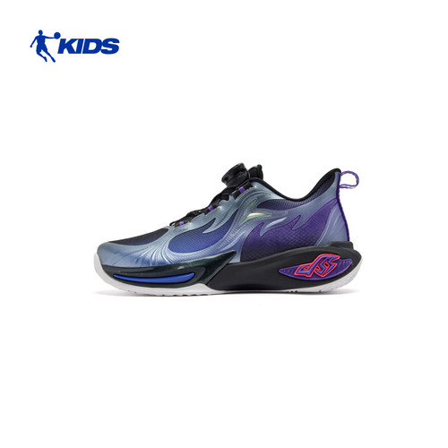 商场同款乔丹儿童篮球鞋男大童缓震耐磨2026新款旋钮扣运动鞋男童