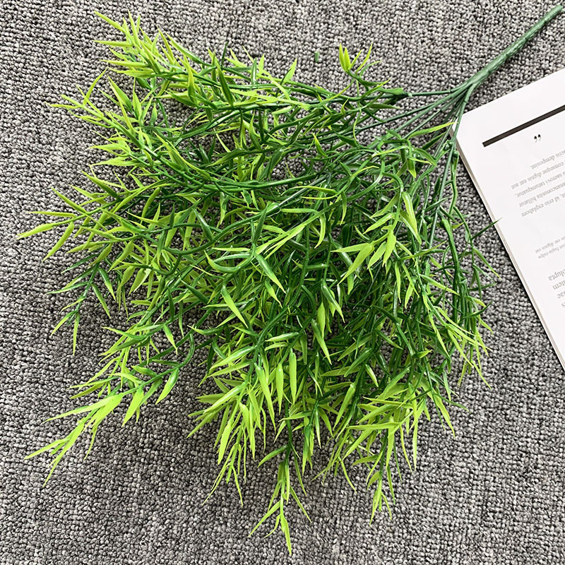 仿真植物松针水草 绿植墙配材塑料小把束花工程布景植物墙配草