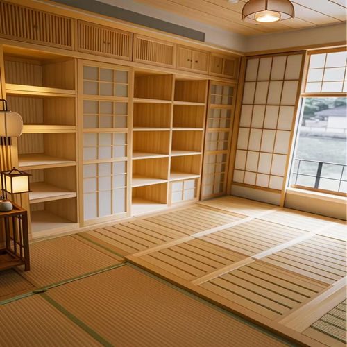 叶湖山实木排骨架榻榻米地台定制