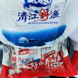 湖北特产土老憨清江野渔小鱼仔香辣麻辣泡椒香酥鱼块60克商超同款
