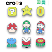 饰品适配diy超级玛里奥鞋 crocs鞋 上装 扣卡洛驰鞋 花 花洞洞配饰鞋