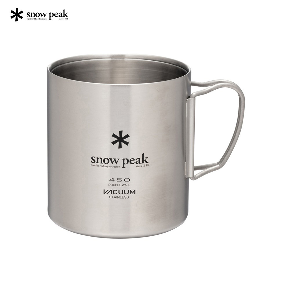 现货雪峰snowpeak户外不锈钢杯双层便携露营真空水杯隔热杯mg-214