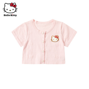 女童短袖 Hello Kitty官方童装 线衫 薄款 纯棉小外套短款