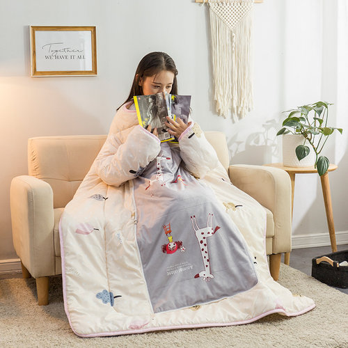 带袖可穿懒人两用冬季加厚被靠垫