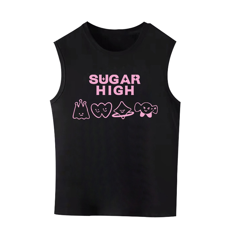SugarHigh演唱会印花无袖背心