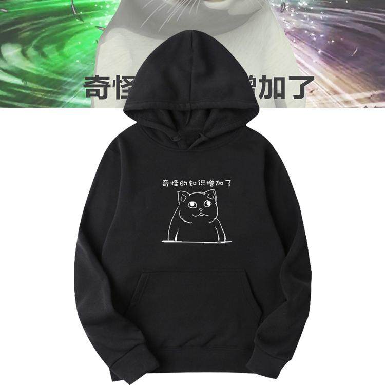 奇怪的知识增加了印花连帽卫衣