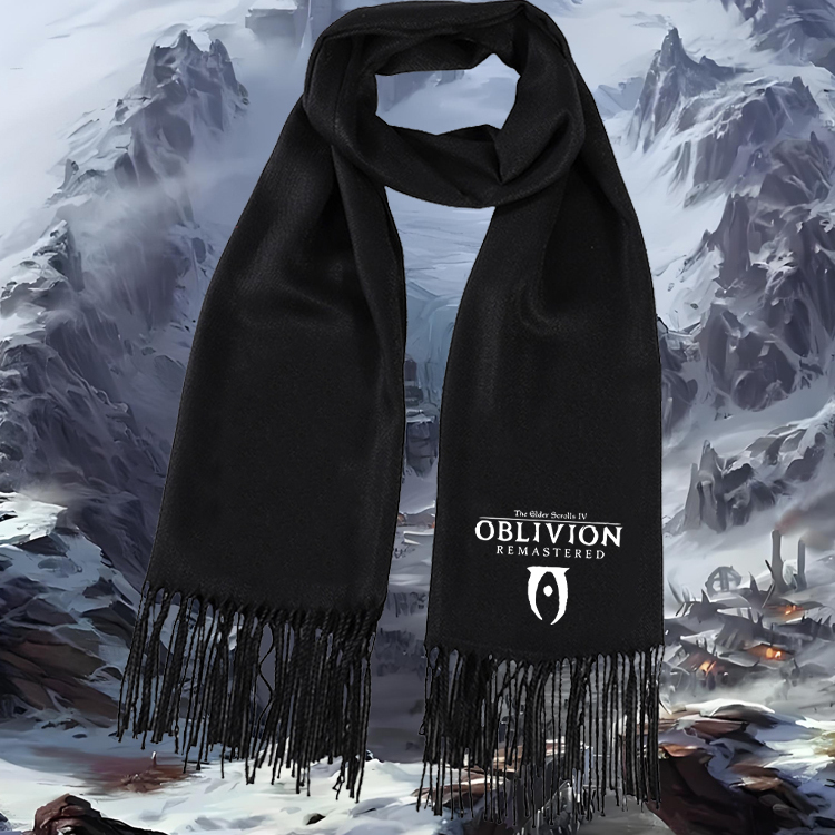上古卷轴5天际游戏周边RPG老滚4湮灭Oblivion男女印花保暖围巾潮