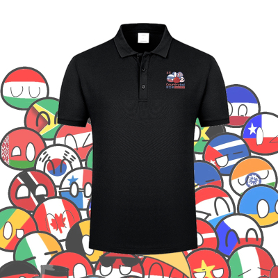 Polandball波兰球周边短袖男女夏季宽松休闲百搭POLO衫上衣服定制