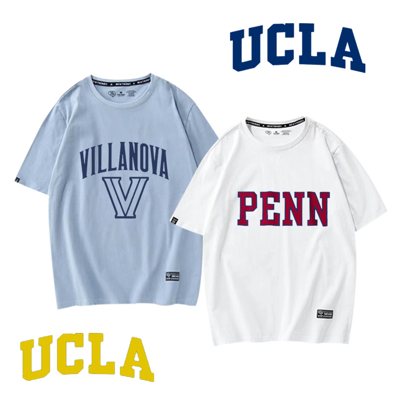 美国ncaa大学名校半袖篮球训练服北卡罗莱纳杜克耶鲁宽松短袖t桖