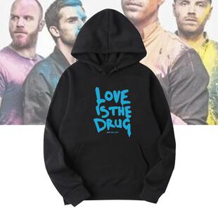 ColdPlay酷玩乐队同款印花连帽卫衣男女音乐摇滚演唱会保暖上衣服