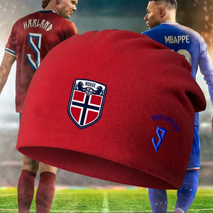 2026世界杯挪威队服哈兰德厄德高足球迷包头帽男女保暖堆堆帽子潮