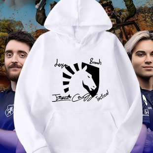 Team Liquid战队队服dota2液体Ti14比赛印花连帽卫衣男女宽松上衣