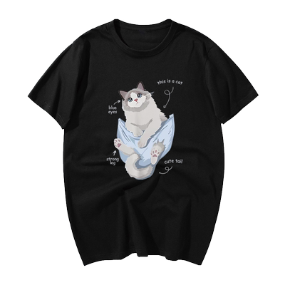 布偶猫孟买猫暹罗猫短袖男女