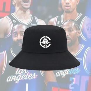 快船队哈登伦纳德印花渔夫帽运动篮球男女纯棉遮阳休闲出游盆帽子