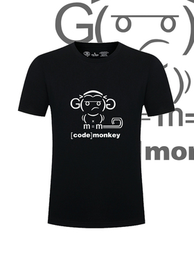 极客Github谷歌程序员IT码农个性短袖T恤纯棉宽松代码男女上衣服