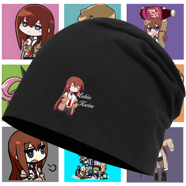 日系游戏动漫命运石之门周边联名印花包头帽男女二次元纯棉堆堆帽